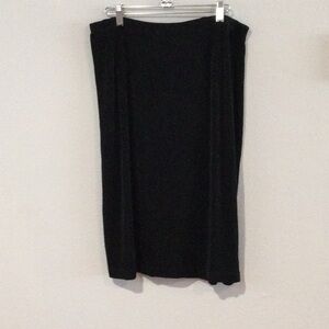 Chico's Travelers Black Elastic Waist Straight Stretchy Skirt Size 3/XL/16